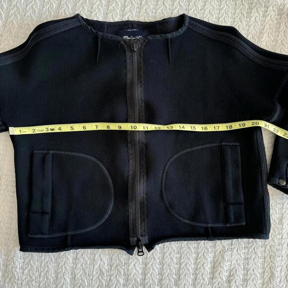 Madewell Scuba Black Cropped Jacket - Size XS - Picture 6 of 8
